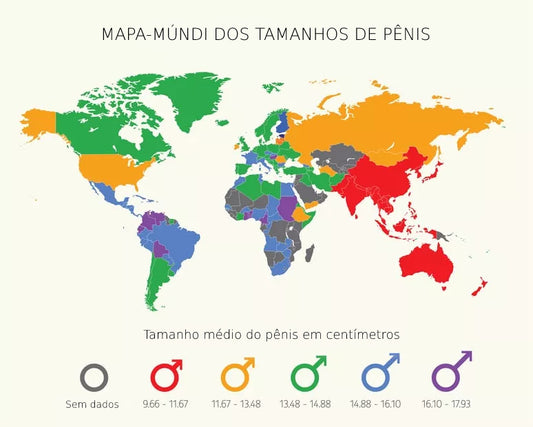 Os tamanhos dos pênis ao redor do mundo